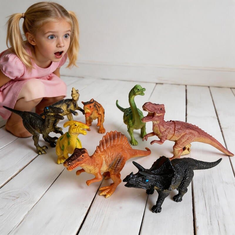 Kit Dinossauros de Brinquedo Infantil Sortidos 14cm Miniaturas Realistas para Crianças