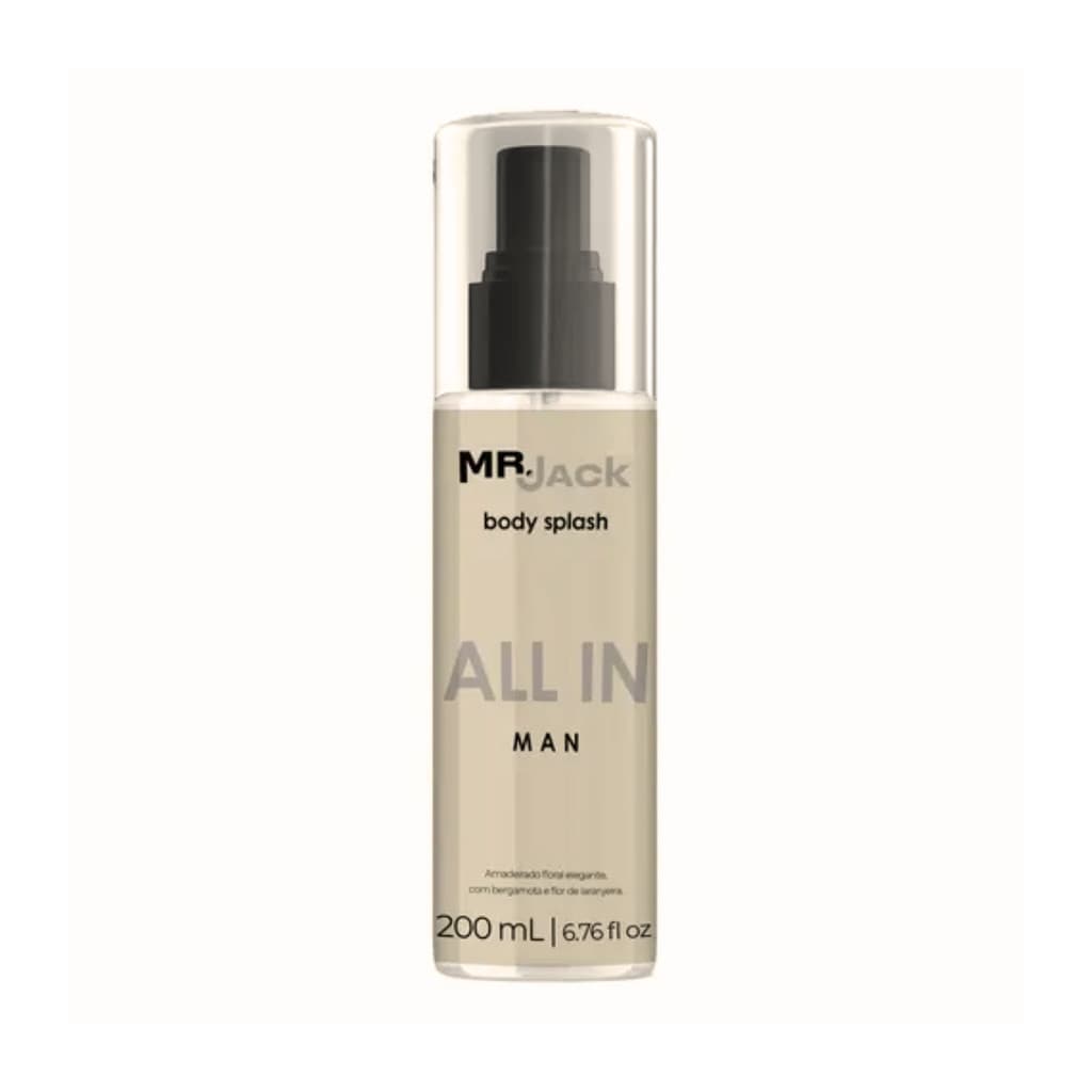 Body Splash Mr. Jack All In Man 200ml Amadeirado Floral Elegante Cod.90892