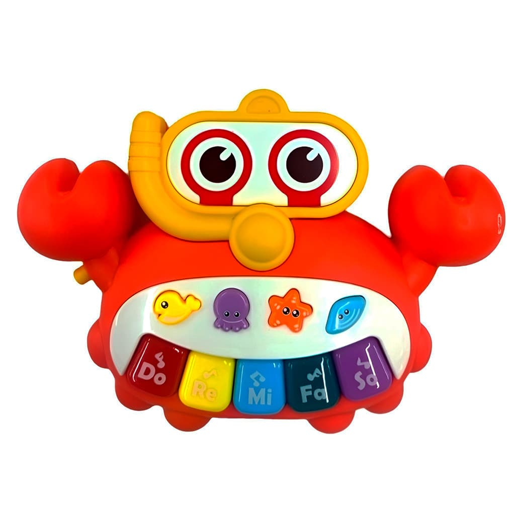 Brinquedo Caranguejo Piano Musical Interativo Infantil