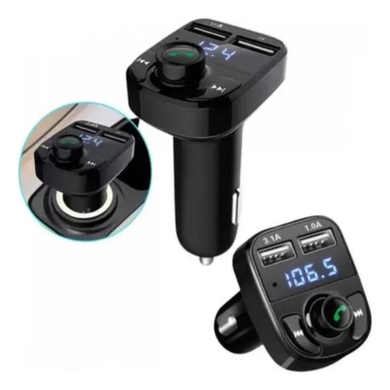 Carregador Transmissor Automotivo MP3 Bluetooth V5.0 + EDR Player Altomex X8