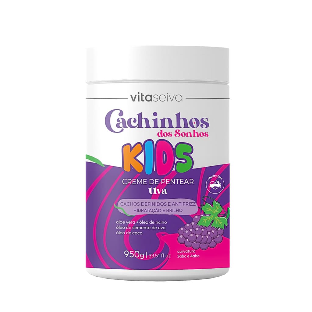 Creme de Pentear Vita Seiva Cachinhos dos Sonhos Kids Uva 950g Cod.89798