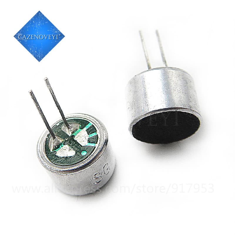 10 Peças 2 Pinos 9 * 7mm 9.5mm Diâmetro MIC Cápsula Eletreto Condensador Captador Microfone Polar Em Estoque