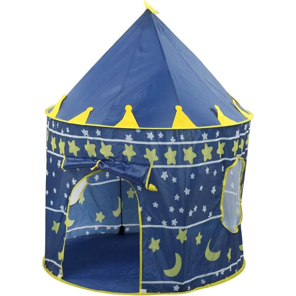 Barraca Infantil Formato de Castelo Azul para Meninos | Tenda Divertida Blue Sou Príncipe