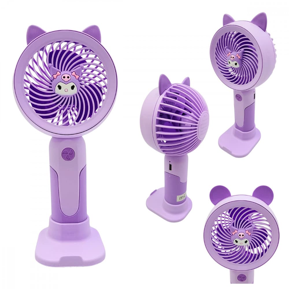 Mini Ventilador Portátil Recarregável de Mesa 02 Par de Orelhas Hmaston MJ128