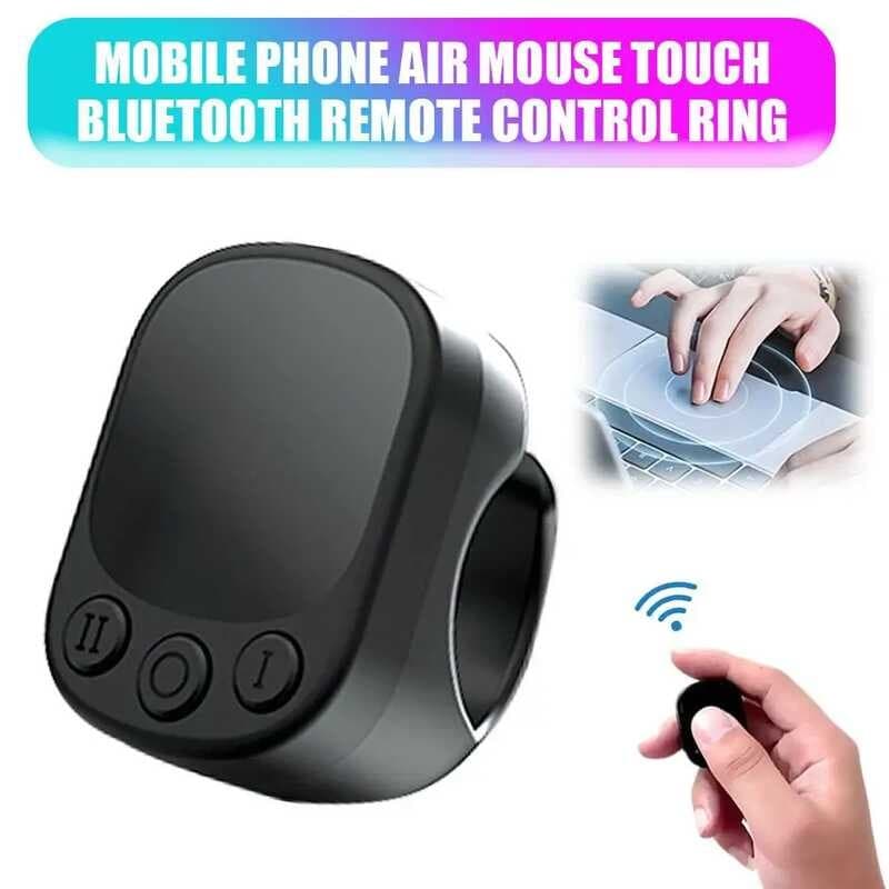 Anel Mouse Tela Sensível Ao Toque Controle Remoto Ratos De Ar Recarregável Dedo Móvel Selfie Vídeo Para Telefone