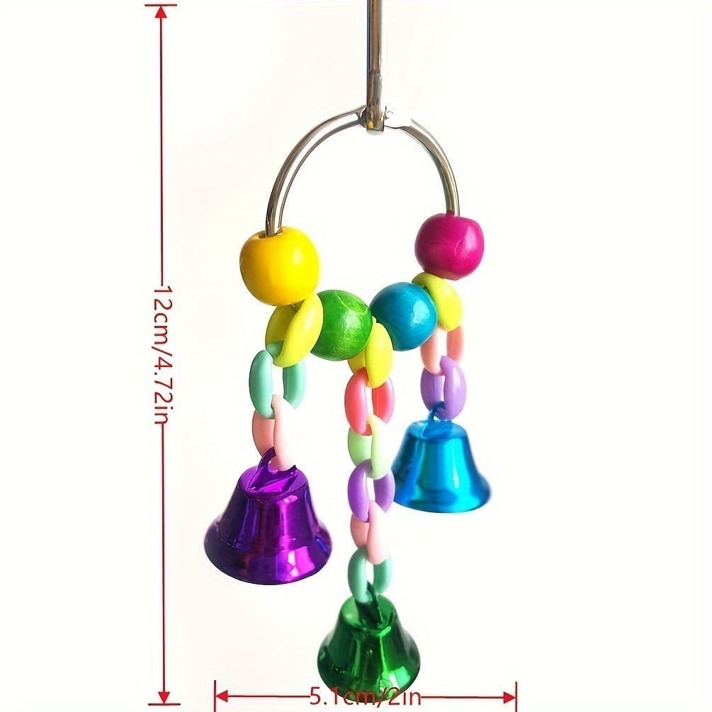 Corrente de Brincadeira Interativa para Pássaros, Material Plástico Seguro - Para Periquitos, Calopsitas e Outras Aves P
