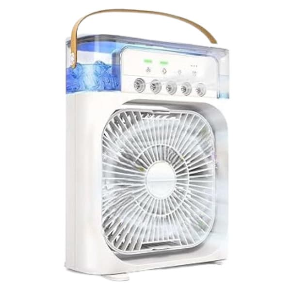 SUPER Ventilador Portátil de Mesa Mini Ar Condicionado Umidificador USB