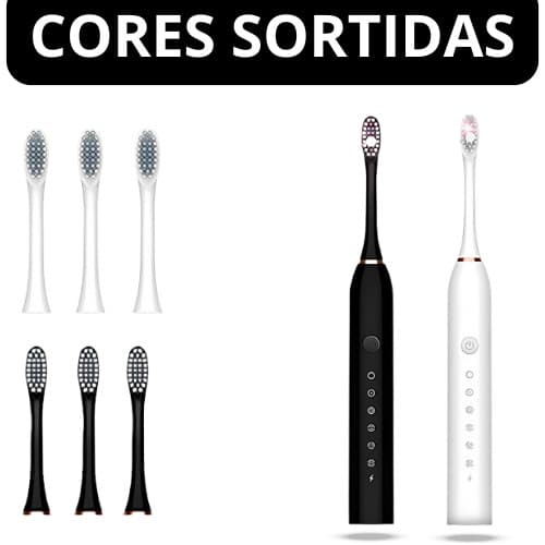 Escova Dental Elétrica USB Carga 6 Engrenagem À Prova D'água 4 Escovas Cabeças De Substituição