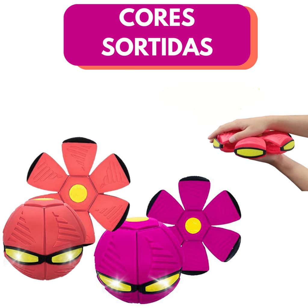 BOLA MÁGICA VOADORA MALUCA TAMANHO GRANDE ORIGINAL COM LED TRANSFORMA DISCO VOADOR FUTURISTA SEM FURAR PARA