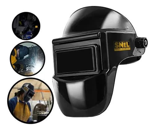 Máscara De Soldar Profissional Sn15 Visor Fixo Protetor Facial Soldagem Elétrica Lixamento Escudo Proteção Térmica