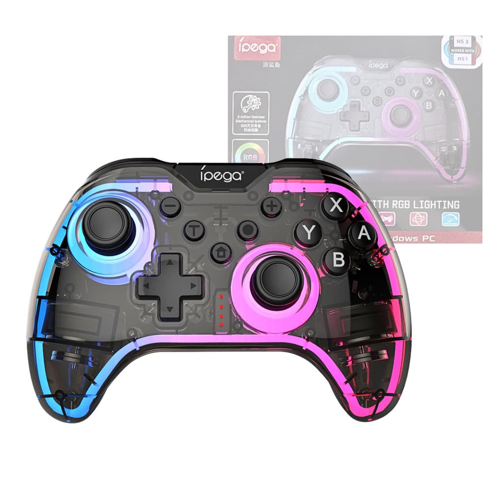 Controle Gamer IPEGA Bluetooth RGB Sem Fio Compatível Switch Oled PC Steam T&Z PG-SW123T