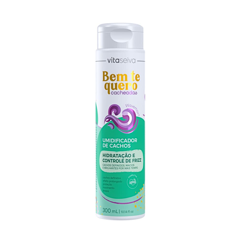 Umidificador de Cachos Vita Seiva Bem Te Quero Cacheadas 300ml Hidratação e Controle de Frizz