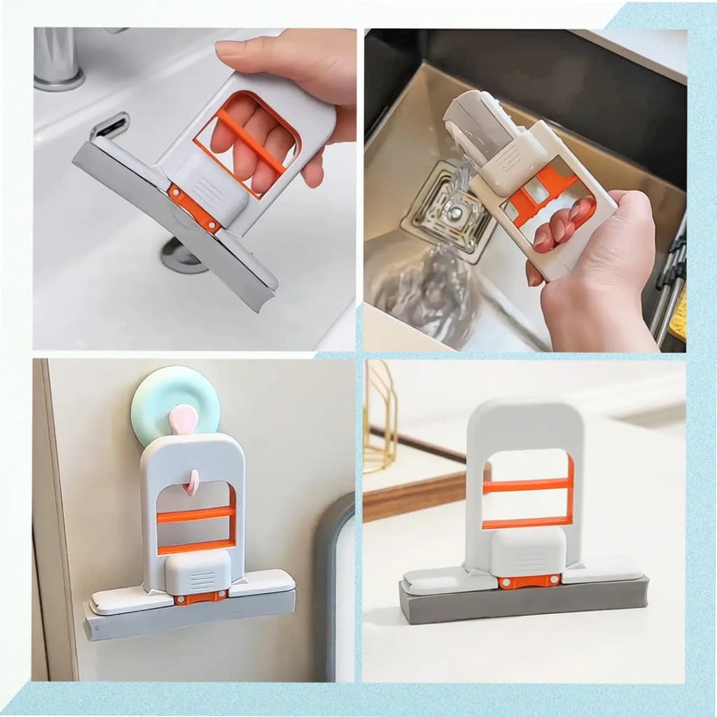 Mini Mop Absorvente Portátil Auto Torção Rodo Esponja Para Pia Bancada