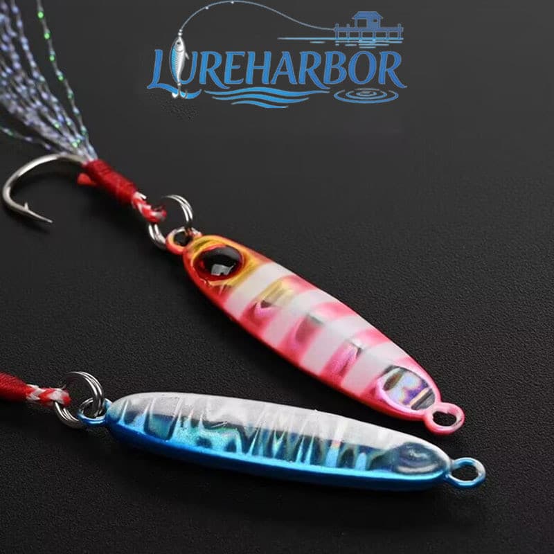 LUREHARBOR Micro Objeto Mini Placa de Ferro Lantejoulas 5.6g/3.7cm Long Shot 1/6 Sticks Pacote