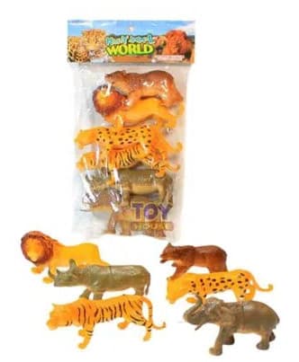 KIT COM 6 ANIMAIS DE BRINQUEDOS