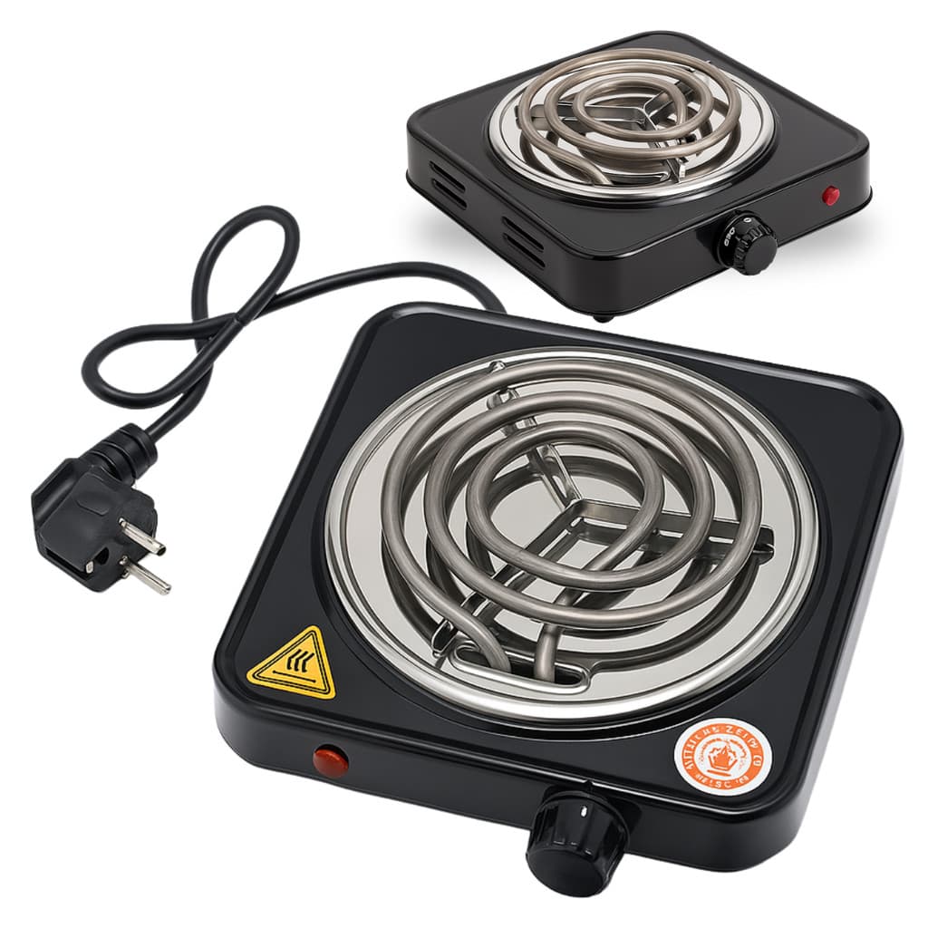 Fogareiro Portatil Eletrico Simples 1 Boca Snel Camping REF404 Voltagem: 220V Cor:Preto