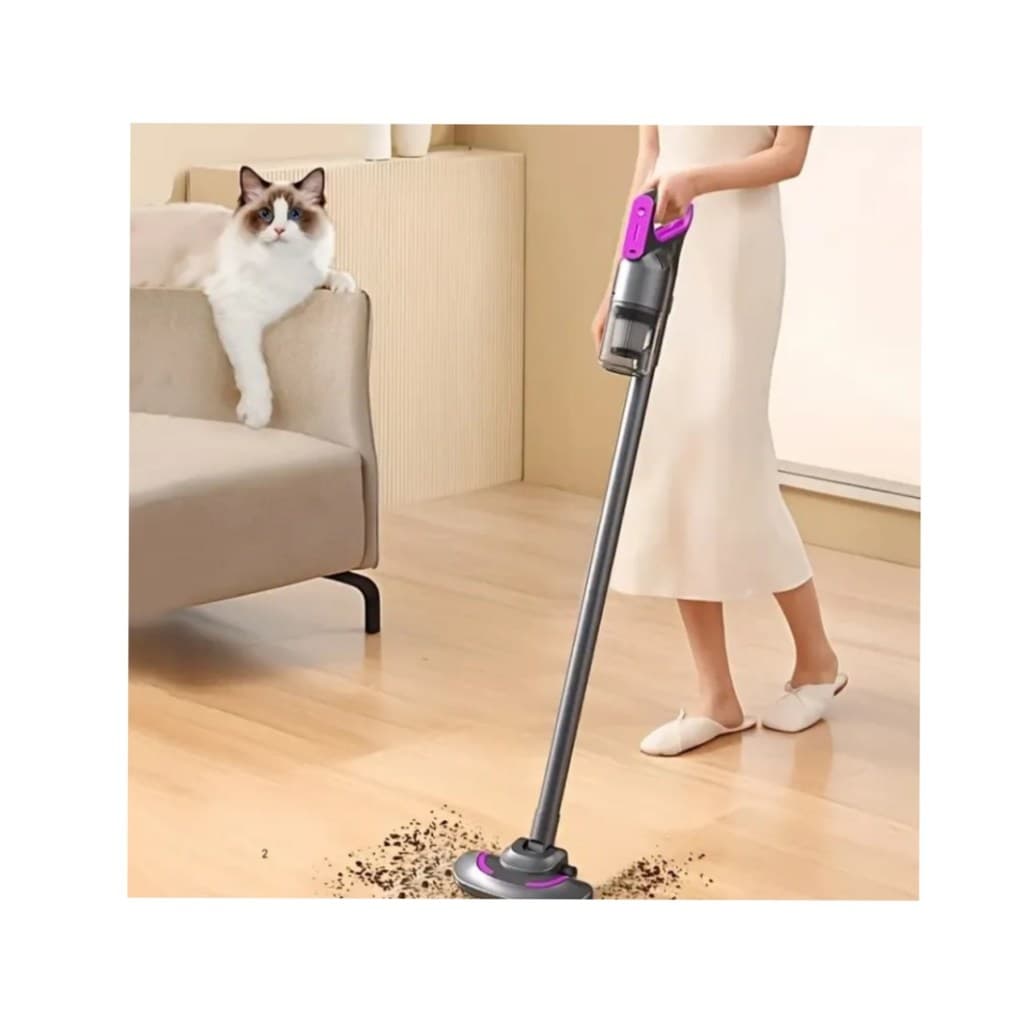 Aspirador De Pó Vertical e de Mão Sem Fio Bivolt 2 Em 1 Recarregável TZ-141