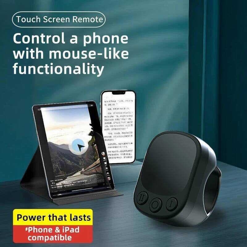 Mouse Sem Fio Bluetooth Anel De Rolagem Controle Remoto Tela Toque Gatilho Página Ler E-books