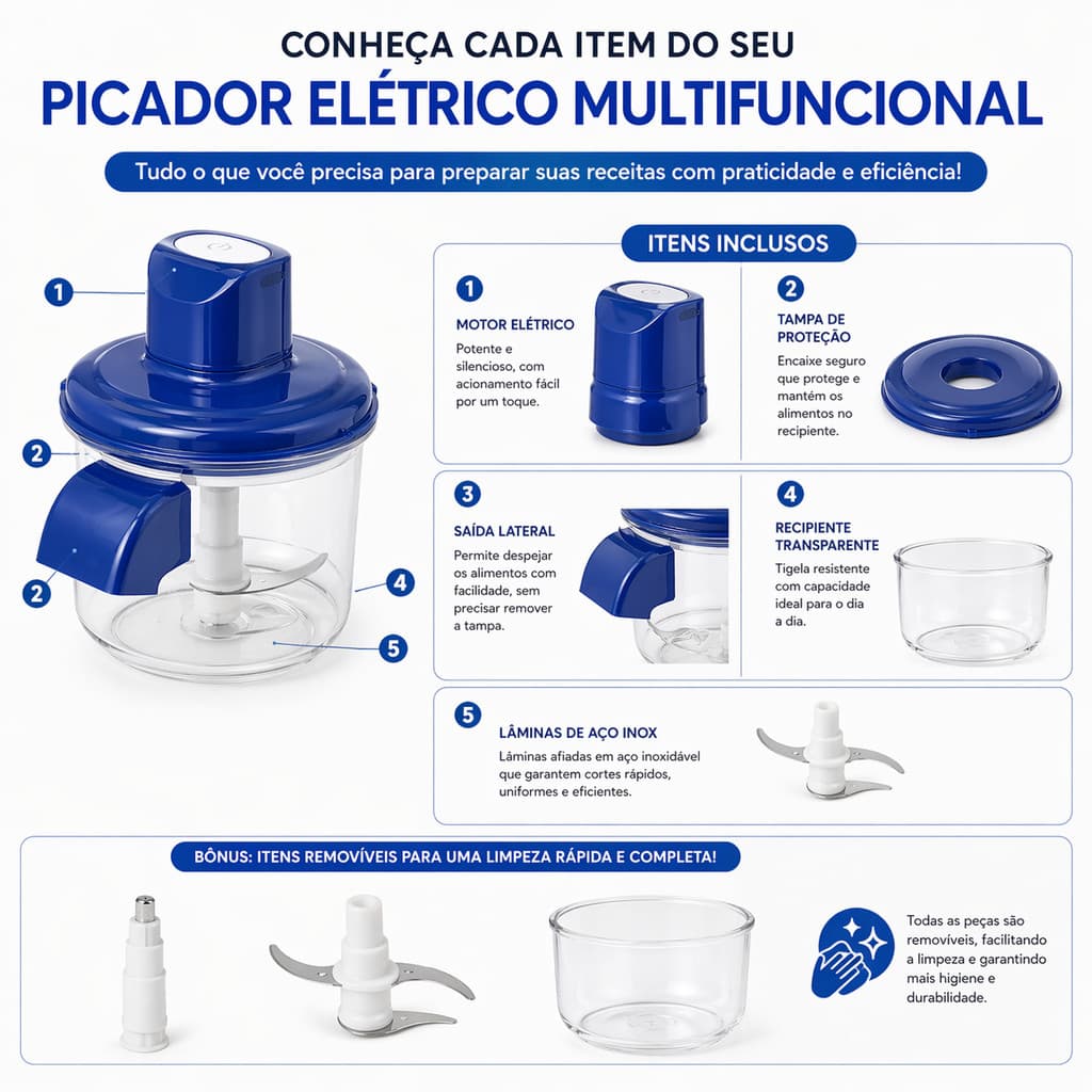 Descascador Elétrico - Multifuncional para Cozinha