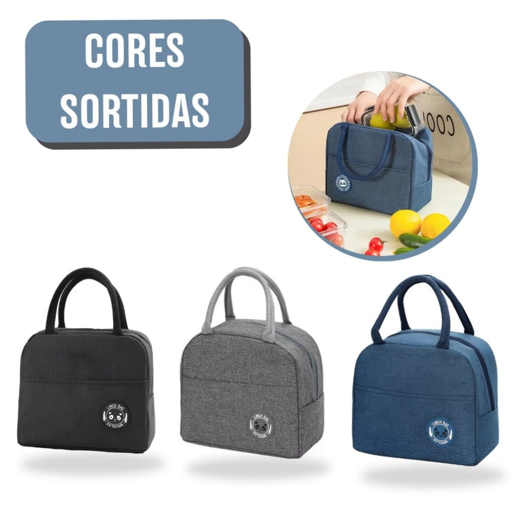 Bolsa Térmica Lancheira Porta Marmita com Bolso Lateral – Conserva Quente e Frio | Armazenamento de alimentos