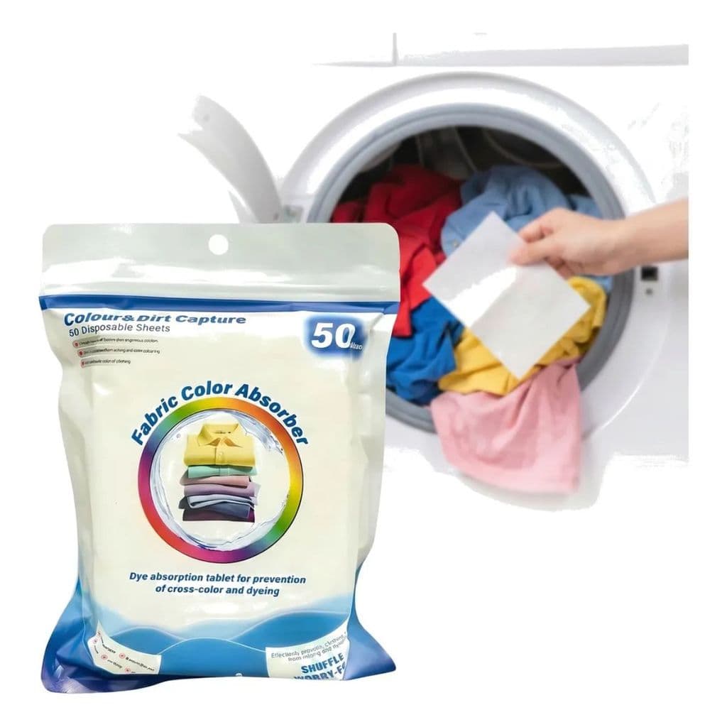 Kit 50 Lenços Folha Anti Manchas Absorvente De Cor