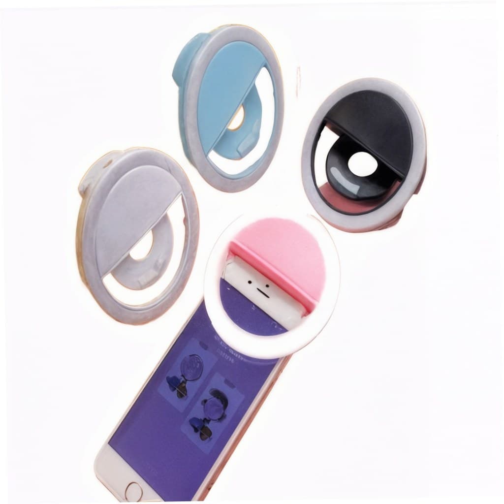 Ring Light Clip Selfie com LED para Celular Universal - (Cores Sortidas)