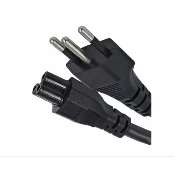 Cabo de Energia Tripolar 3 Pinos – Compatível com Fonte de PC, Monitor, TV e Nobreak