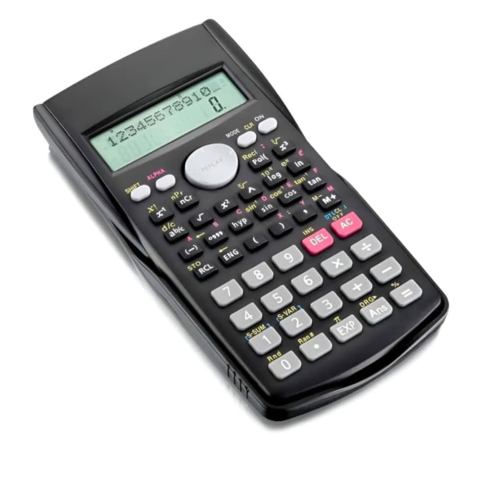 Calculadora Científica 240 Funções Visor Duplo Capa Protetora 10+2 Dígitos Para Faculdade Engenharia Matemática