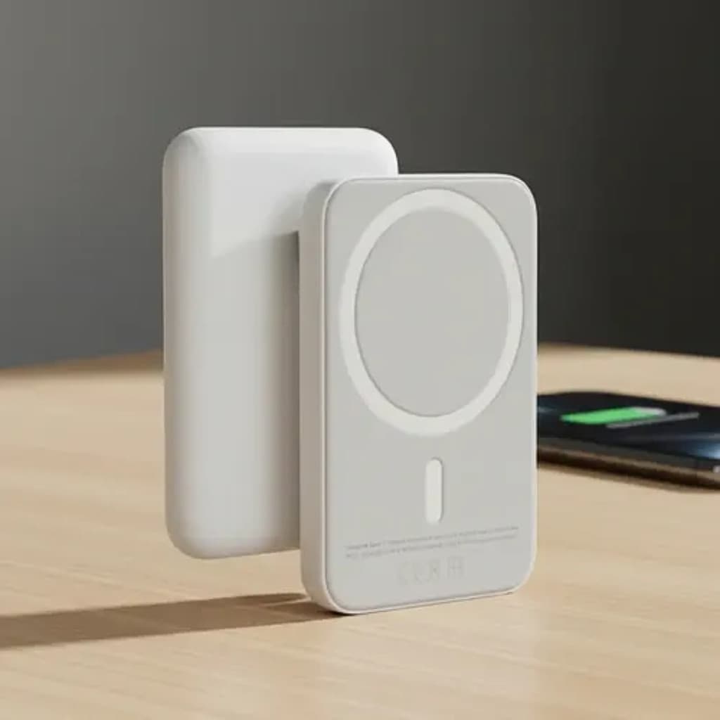 Carregador Portátil Power Bank 5000mAh Sem Fio por INDUÇÃO