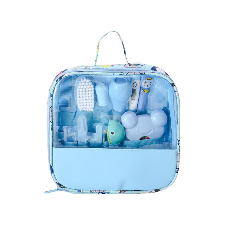 Jogo De Higiene Bebê Com Necessaire 13 Peças Snel Home Cor: Azul