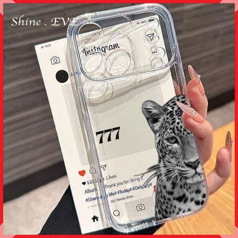 KIT 2/1 Capinha Clara Macia Design Pantera Leopardo Para iPhone 7 8 X XR XS Max 11 12 13 14 15 16 17 Pro Max Plus