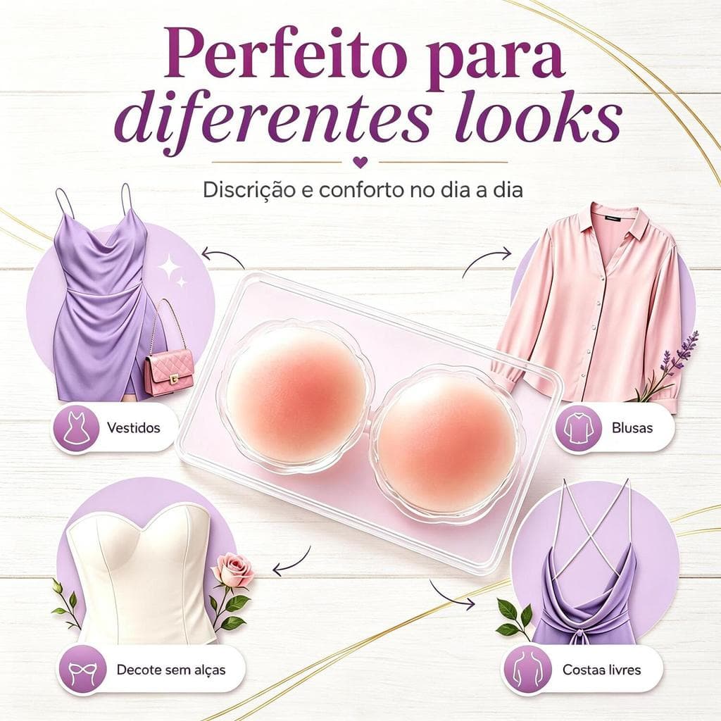 Protetor de Silicone Fino para os Seios – 5/10 Pares, Tapa Mamilos Reutilizável, Cor Pele, Invisível para Festa YF12-05