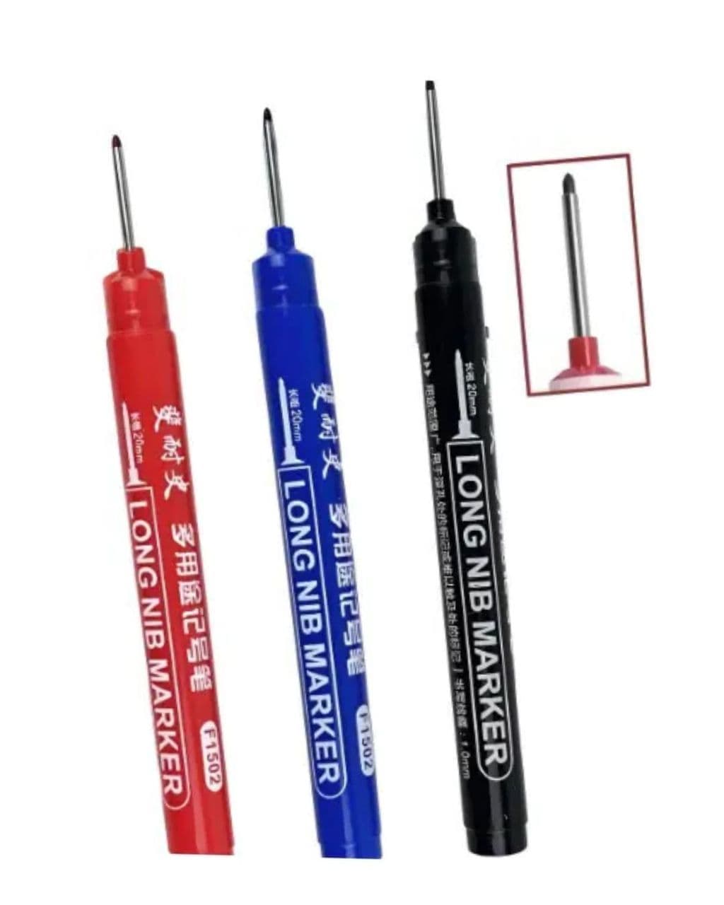 Kit Canetas Marcadores Permanente Carpinteiro Pedreiro