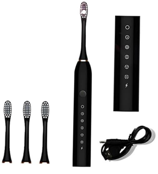 Kit Escova Dental Elétrica Recarregável USB + Fio dental