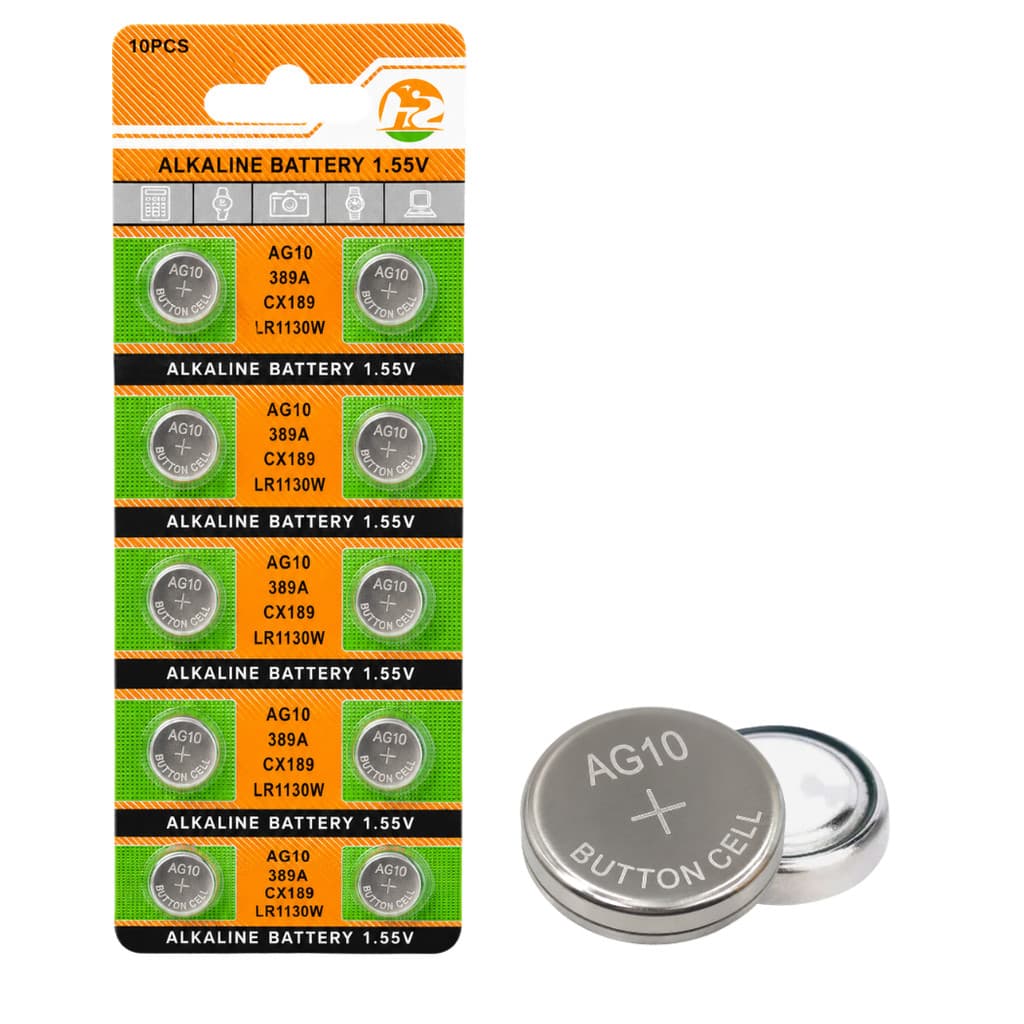 Cartela de Bateria Litio 1.55V com 10 Baterias Maxmidia MAX-AG10 / PM-19