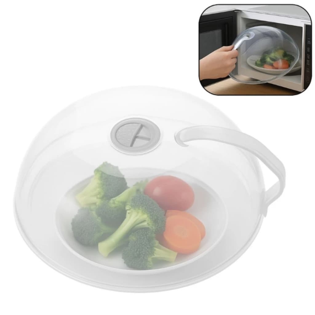 Tampa para Micro-ondas de Alimentos Plástica Transparente Protetor de Pratos