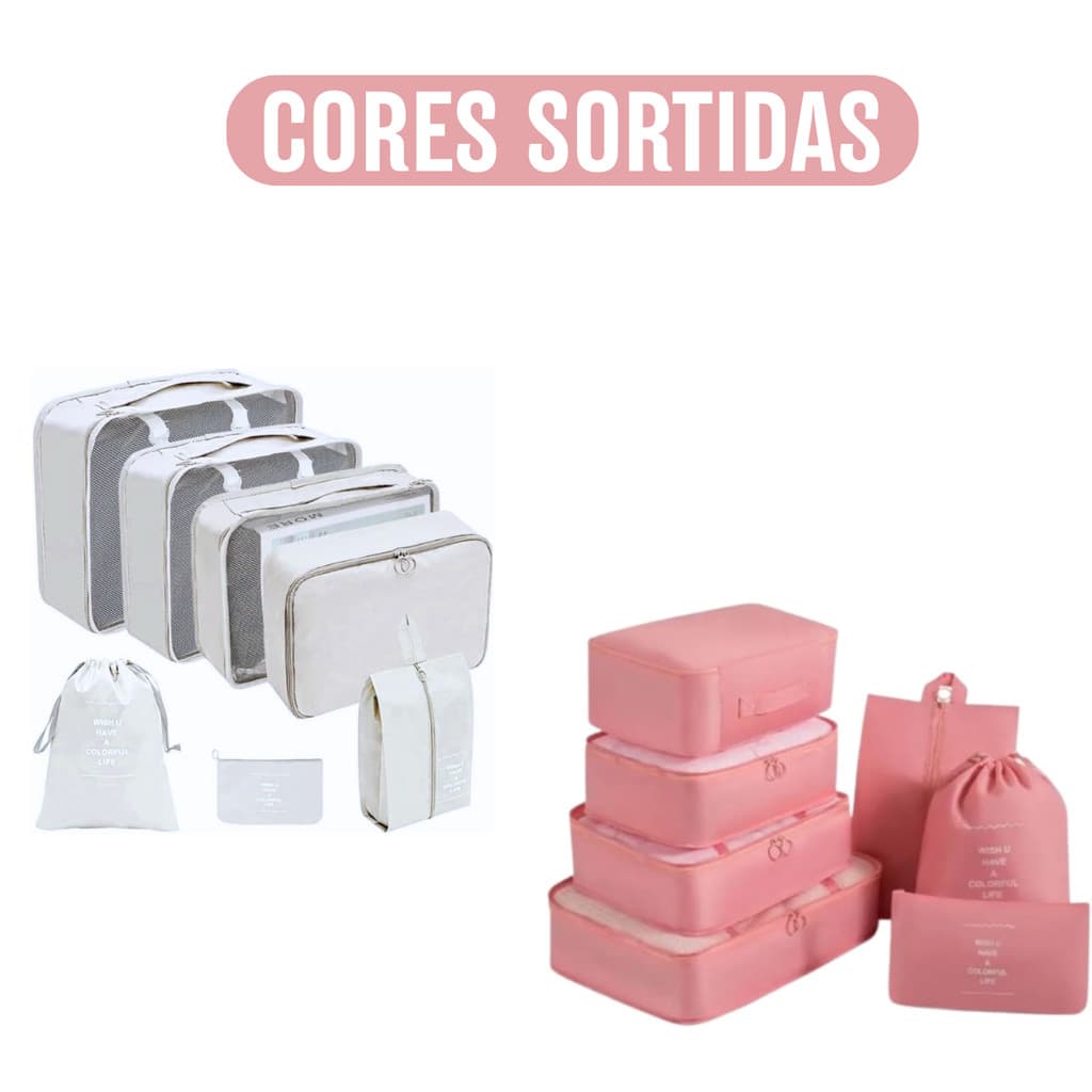 Organizador de Mala para Viagens 7 Peças para ELAS