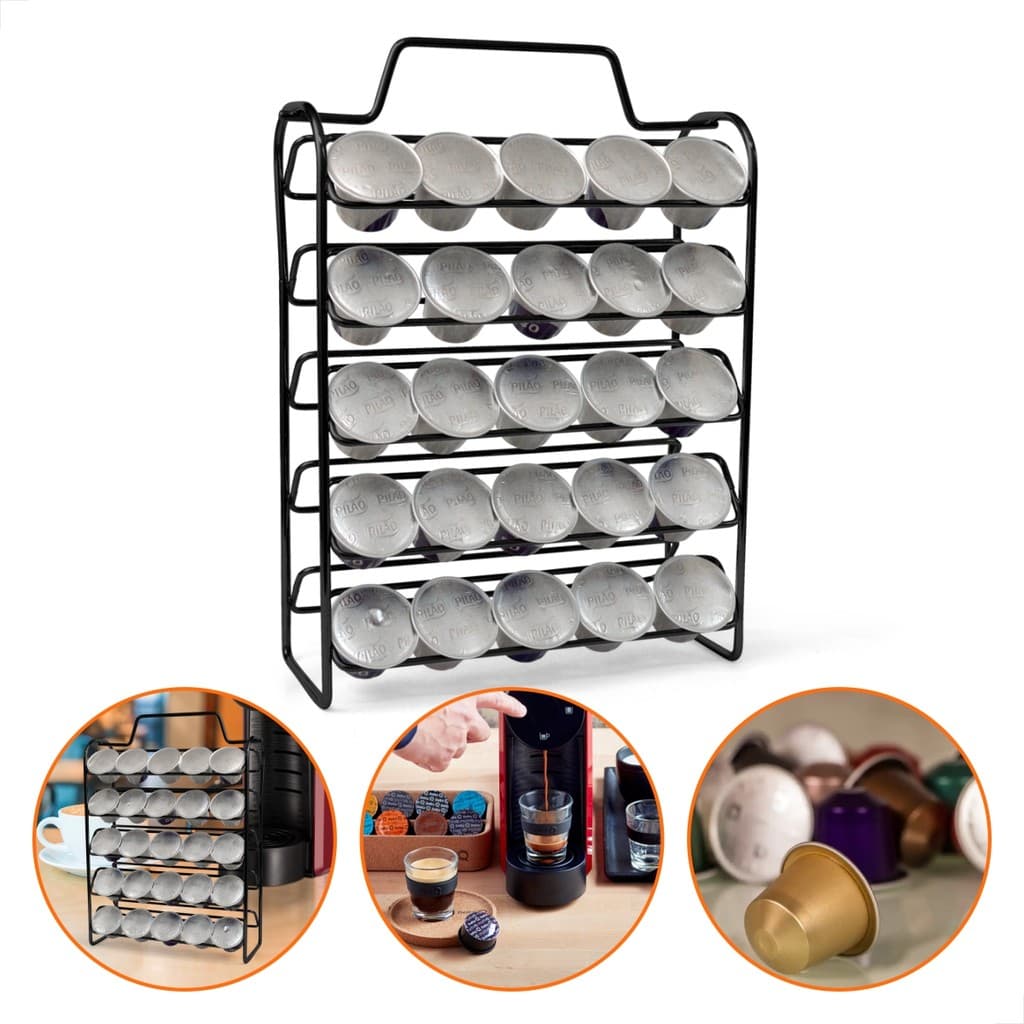 Organize Seu Café com Suporte para 50 Cápsulas de Café Nespresso - Preto, Resistência e Beleza