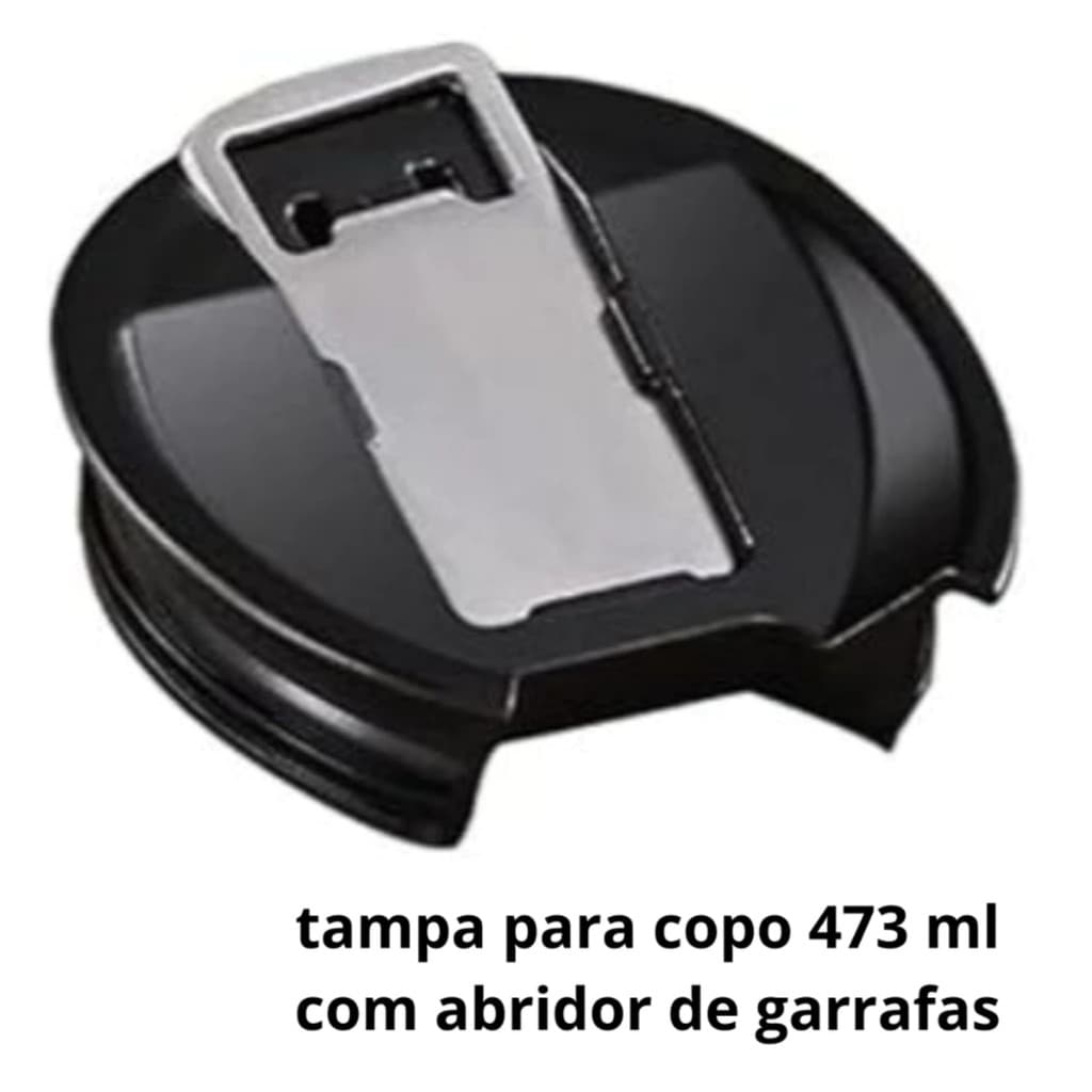 kit 5 Tampa Com Abridor Para O Copo Térmico 473ml