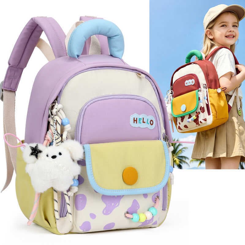 Mochila escolar de jardim de infância, fofa, desenho animado, novo estilo, 3-6 anos, mochila para bebês, meninos, menina