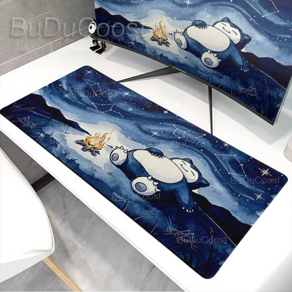Mouse Pad Ps Snorlax Jogos Grande Gamer Teclado Tapete De Mesa Mousepad 90x40 Tapetes De Computador Acessórios De Escrit