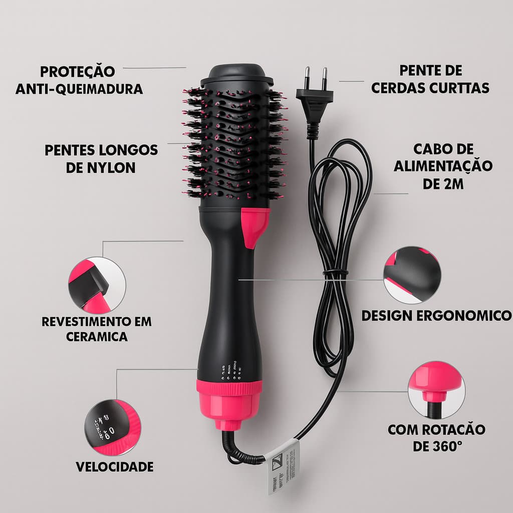 Escova Secadora Alisadora
