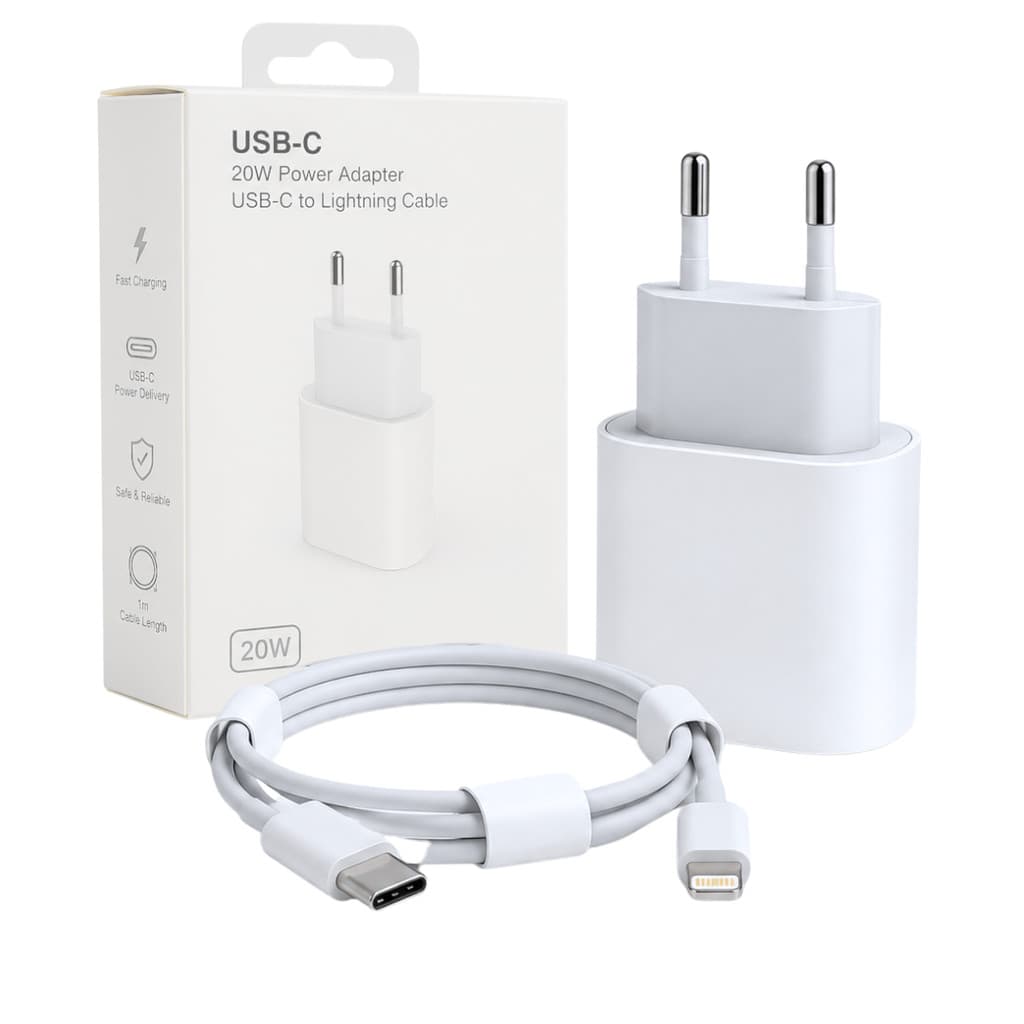 Carregador Completo TIPO-C 20W com Cabo Tipo-C Lightning 1 Metro Altomex AL-8205-PD