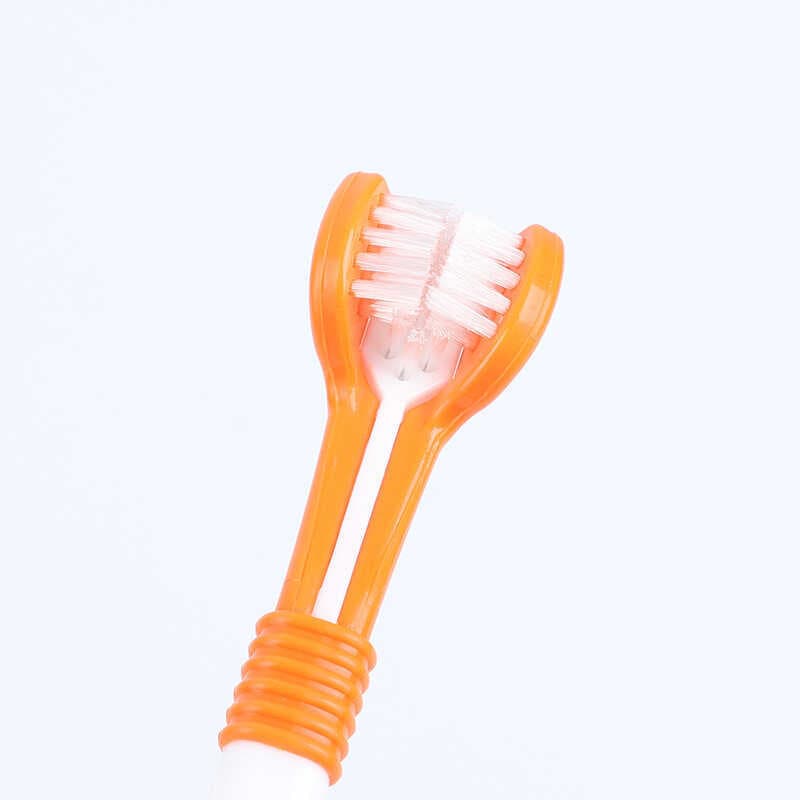 Escova de dentes de limpeza Oral de três cabeças, três lados, limpeza de animais de estimação, escova de dentes macia, g