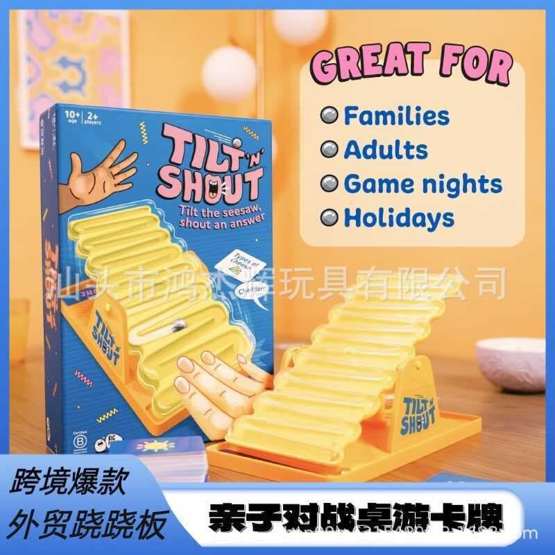 Tiltnshout Shaking Gangorra Checkerboard Pai-Filho Competição de Batalha Desktop Jogo de Brinquedo Infantil