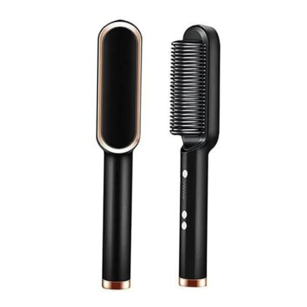 PRETO - Escova Alisadora Elétrica Bivolt