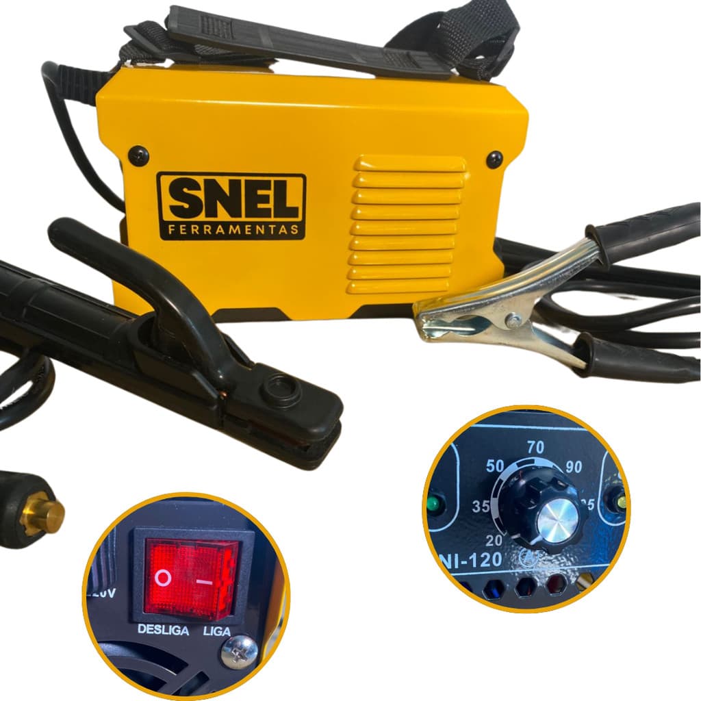 INVERSORA DE SOLDA MINI 140 SNEL FERRAMENTAS MÁQUINA DE SOLDA PORTÁTIL REPARO OFICINA DOMÉSTICO PROFISSIONAL COMPACTA