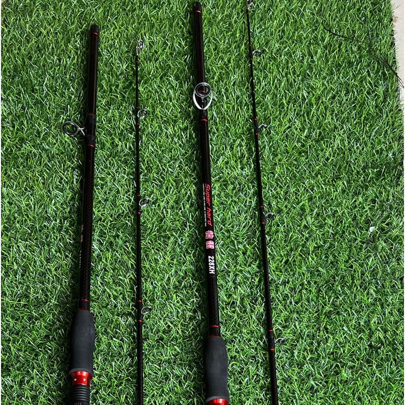 Leiqiang vara de isca XH ajuste preto vara de pesca carbono ajuste duro vara de pesca Super duro isca vara
