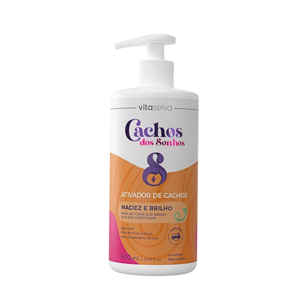 Ativador de Cachos Vita Seiva Cachos dos Sonhos 500ml Maciez