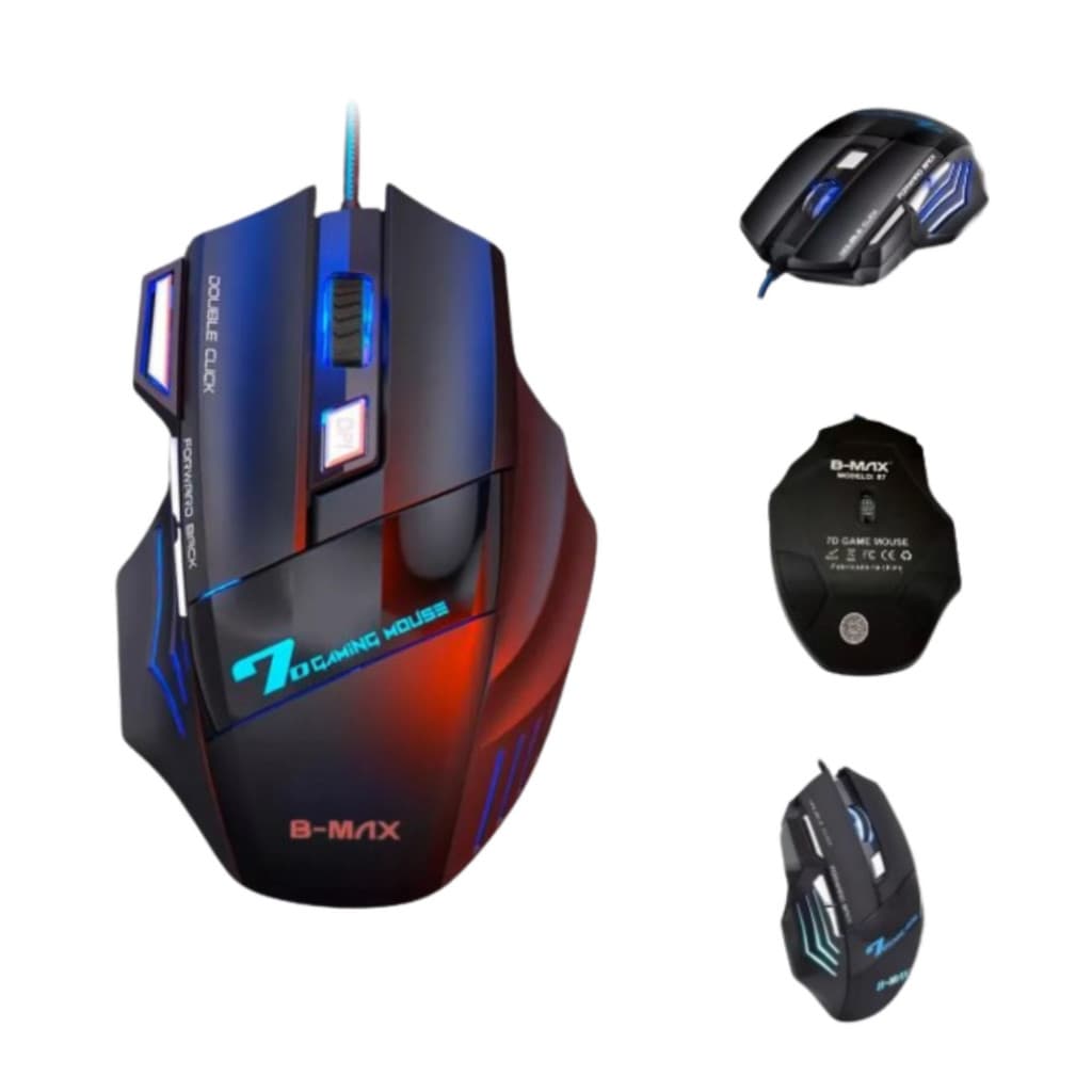 Mouse Gamer X7 Led Com Fio 7 Botões 2400dpi Profissional